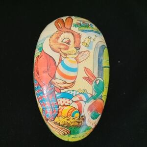Vintage Easter Egg with Bunny Design Made in W. Germany
